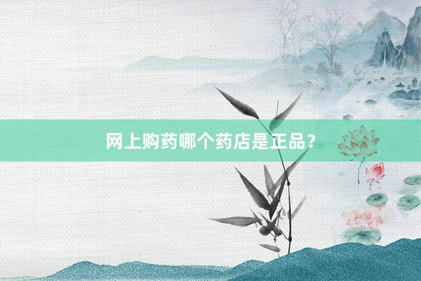 网上购药哪个药店是正品？